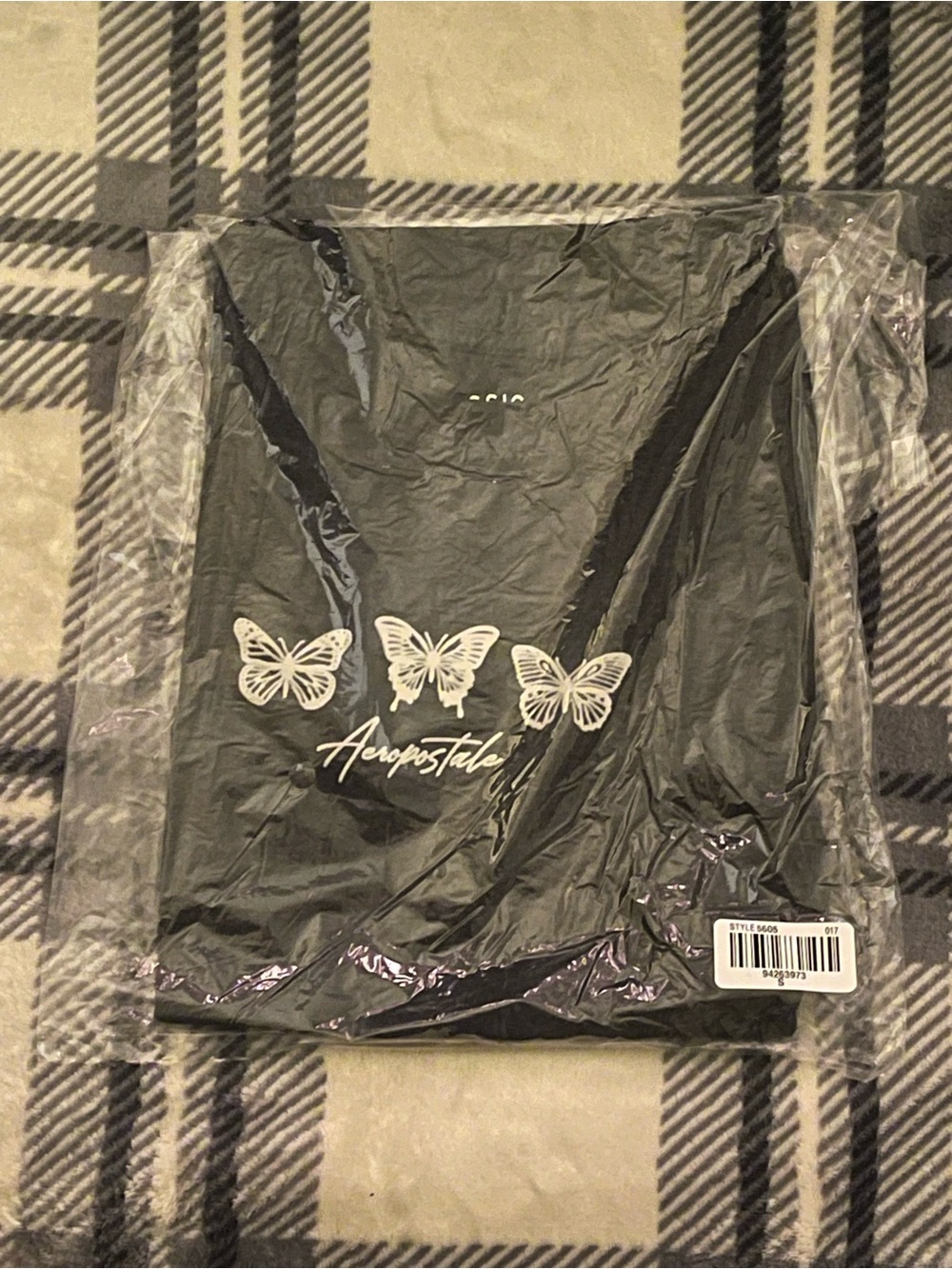 Aeropostale Black Butterfly Graphic Tee
